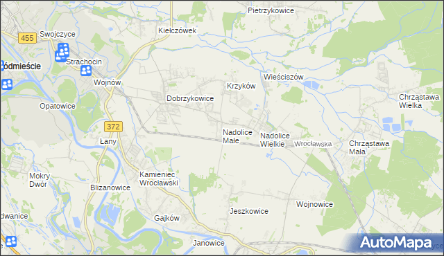 mapa Nadolice Małe, Nadolice Małe na mapie Targeo