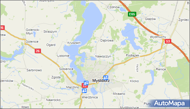 mapa Nawojczyn, Nawojczyn na mapie Targeo