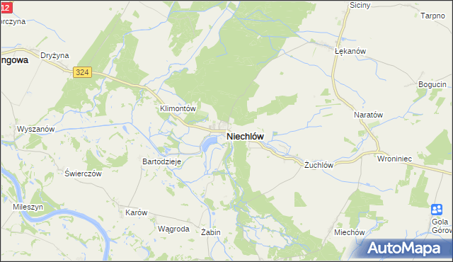 mapa Niechlów, Niechlów na mapie Targeo