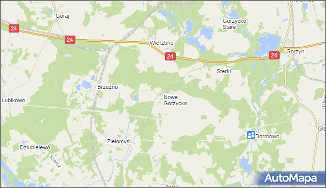 mapa Nowe Gorzycko, Nowe Gorzycko na mapie Targeo