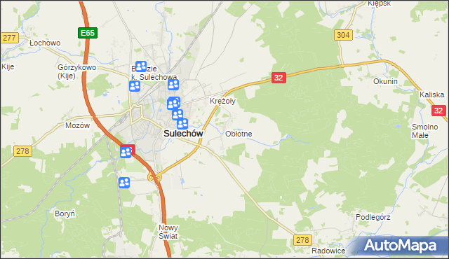 mapa Obłotne, Obłotne na mapie Targeo