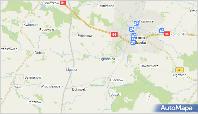 mapa Ogrodnica, Ogrodnica na mapie Targeo