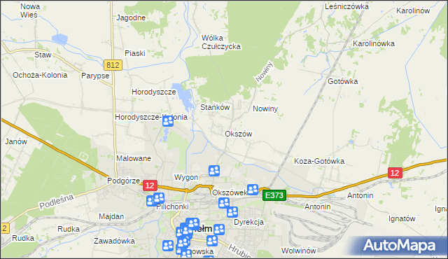 mapa Okszów, Okszów na mapie Targeo