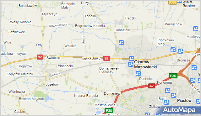 mapa Ołtarzew, Ołtarzew na mapie Targeo