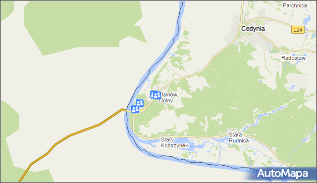 mapa Osinów Dolny, Osinów Dolny na mapie Targeo