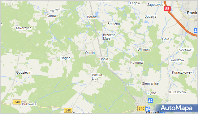 mapa Osola, Osola na mapie Targeo