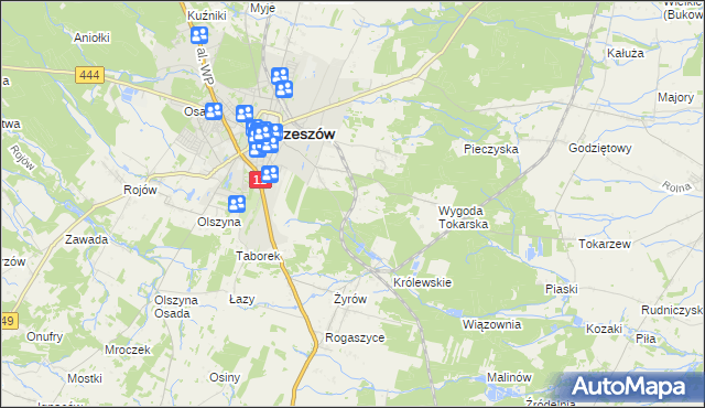 mapa Ostrzeszów-Pustkowie, Ostrzeszów-Pustkowie na mapie Targeo