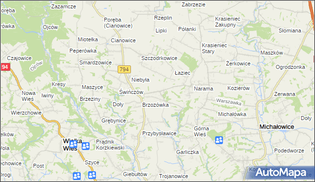 mapa Owczary gmina Zielonki, Owczary gmina Zielonki na mapie Targeo