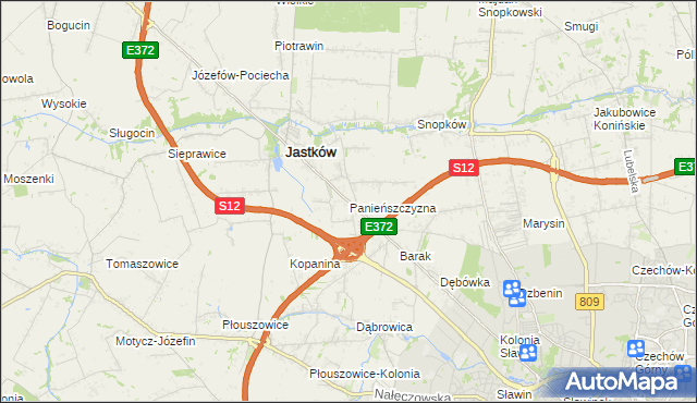 mapa Panieńszczyzna, Panieńszczyzna na mapie Targeo