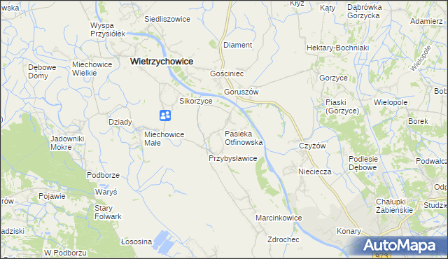 mapa Pasieka Otfinowska, Pasieka Otfinowska na mapie Targeo