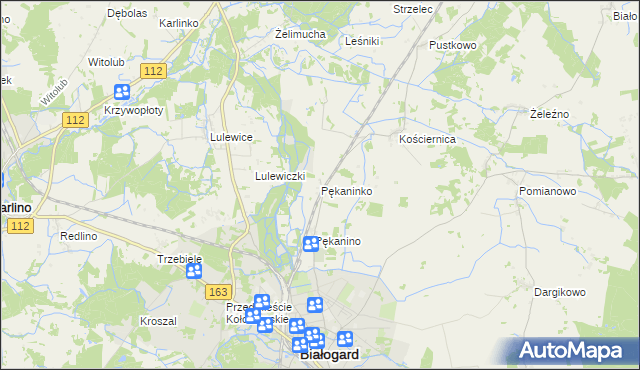 mapa Pękaninko, Pękaninko na mapie Targeo