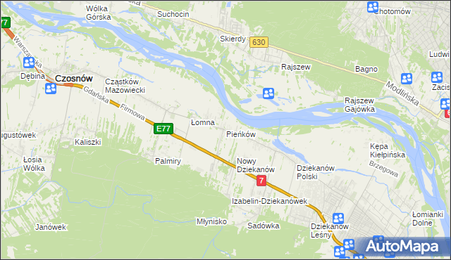 mapa Pieńków, Pieńków na mapie Targeo
