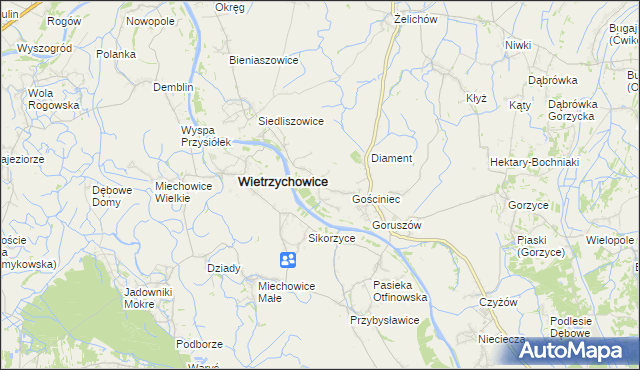mapa Pierszyce, Pierszyce na mapie Targeo