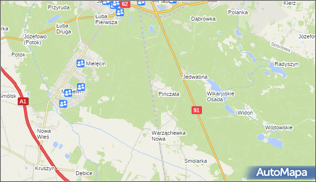 mapa Pińczata, Pińczata na mapie Targeo