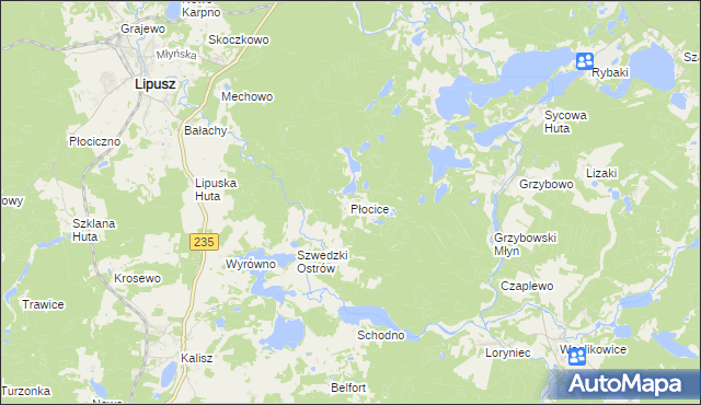 mapa Płocice, Płocice na mapie Targeo