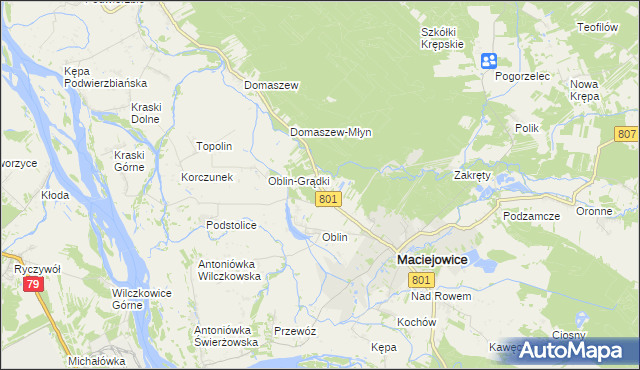 mapa Podoblin, Podoblin na mapie Targeo