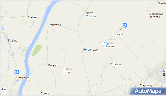 mapa Pordenowo, Pordenowo na mapie Targeo