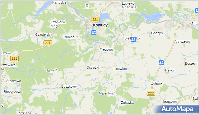 mapa Pręgowo Górne, Pręgowo Górne na mapie Targeo