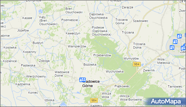 mapa Przebendów, Przebendów na mapie Targeo