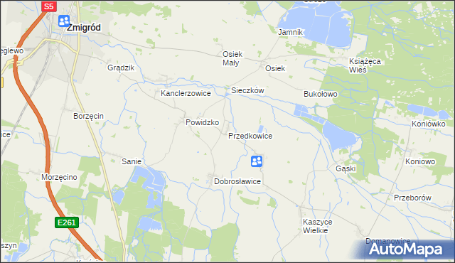 mapa Przedkowice, Przedkowice na mapie Targeo