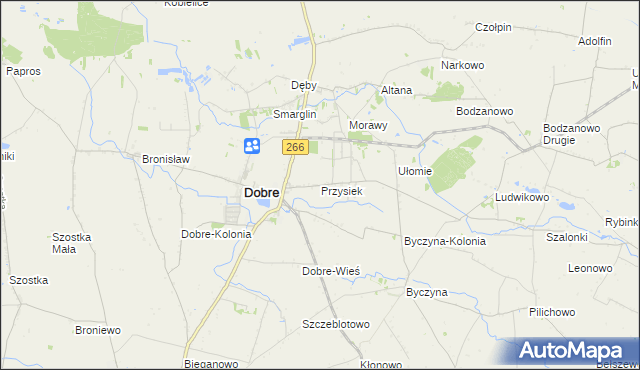 mapa Przysiek gmina Dobre, Przysiek gmina Dobre na mapie Targeo