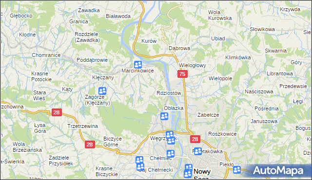 mapa Rdziostów, Rdziostów na mapie Targeo