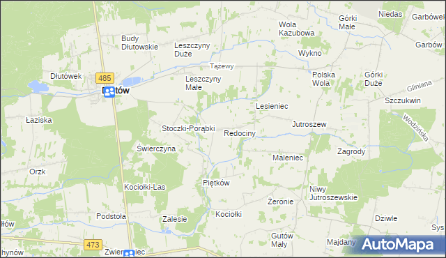 mapa Redociny, Redociny na mapie Targeo