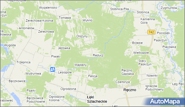 mapa Reducz, Reducz na mapie Targeo