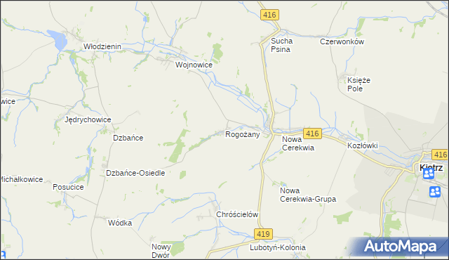 mapa Rogożany, Rogożany na mapie Targeo