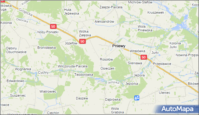 mapa Rosołów, Rosołów na mapie Targeo