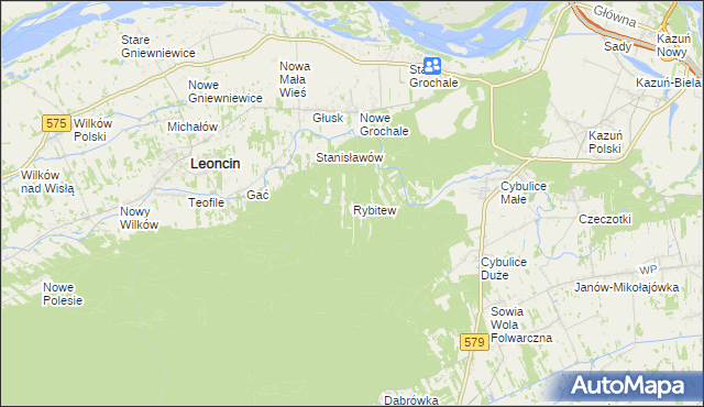 mapa Rybitew, Rybitew na mapie Targeo