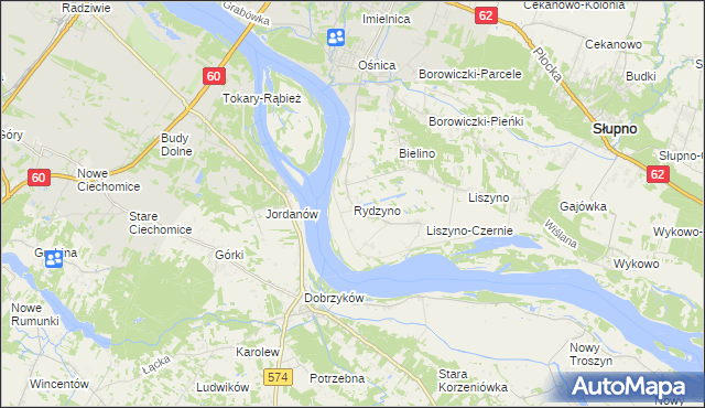 mapa Rydzyno, Rydzyno na mapie Targeo