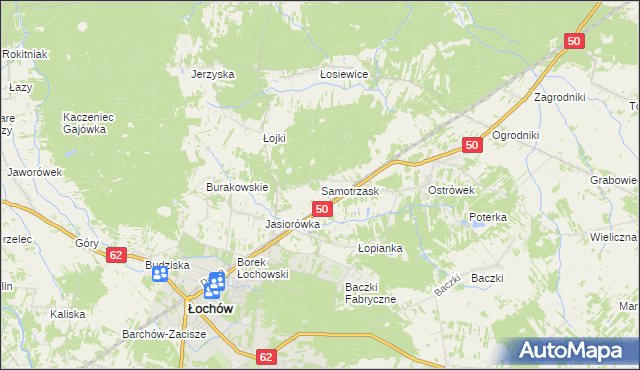 mapa Samotrzask, Samotrzask na mapie Targeo