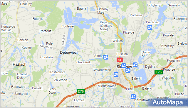 mapa Simoradz, Simoradz na mapie Targeo
