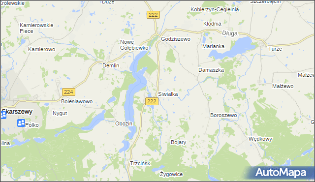 mapa Siwiałka, Siwiałka na mapie Targeo