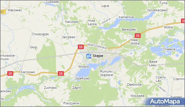 mapa Skępe, Skępe na mapie Targeo