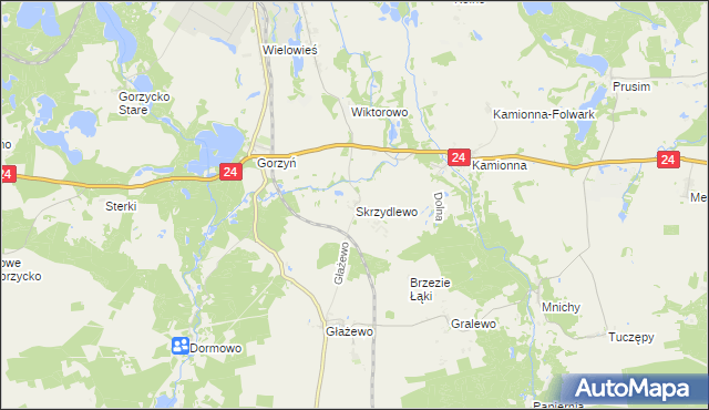 mapa Skrzydlewo, Skrzydlewo na mapie Targeo