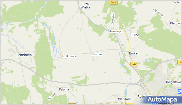 mapa Skurpie, Skurpie na mapie Targeo