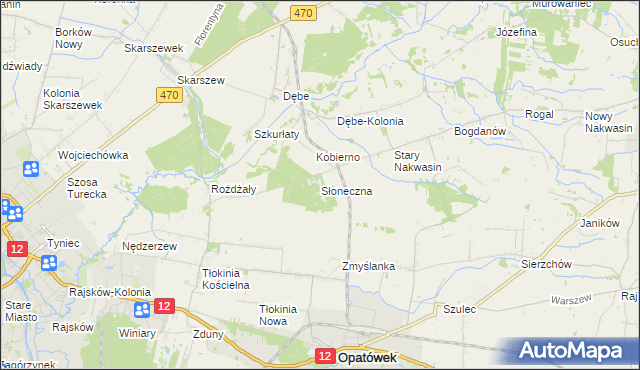 mapa Słoneczna, Słoneczna na mapie Targeo