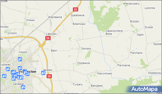 mapa Słońsko, Słońsko na mapie Targeo