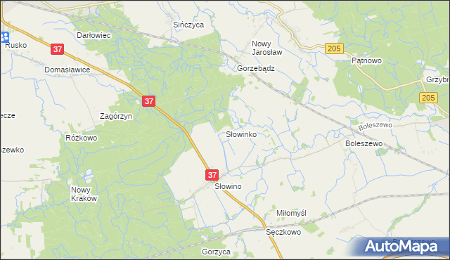 mapa Słowinko, Słowinko na mapie Targeo