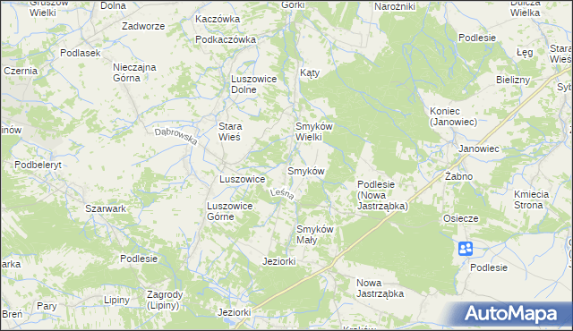 mapa Smyków gmina Radgoszcz, Smyków gmina Radgoszcz na mapie Targeo