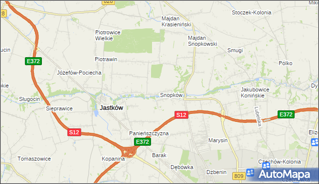 mapa Snopków, Snopków na mapie Targeo