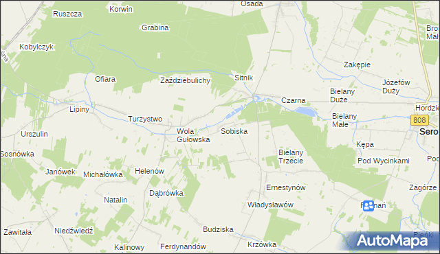 mapa Sobiska, Sobiska na mapie Targeo