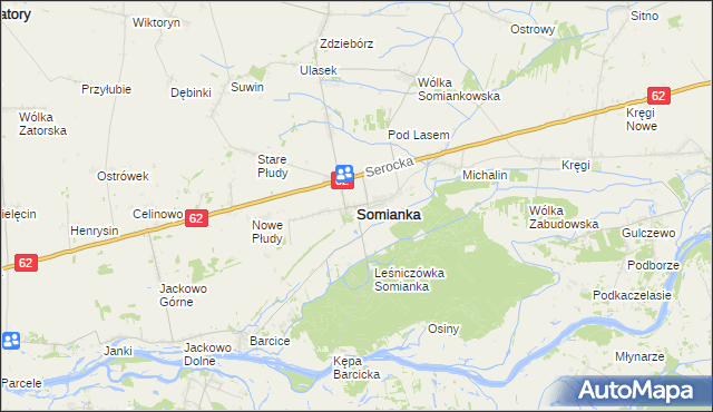 mapa Somianka, Somianka na mapie Targeo