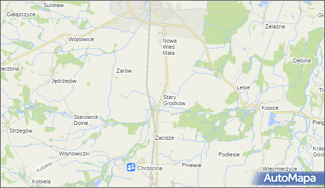 mapa Stary Grodków, Stary Grodków na mapie Targeo