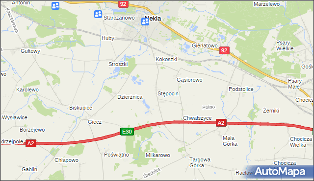 mapa Stępocin, Stępocin na mapie Targeo