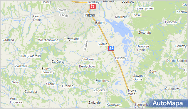 mapa Strzegocice, Strzegocice na mapie Targeo