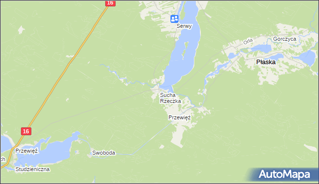 mapa Sucha Rzeczka, Sucha Rzeczka na mapie Targeo