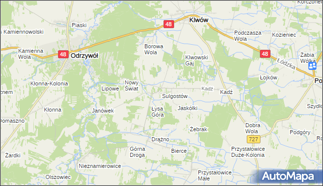 mapa Sulgostów, Sulgostów na mapie Targeo